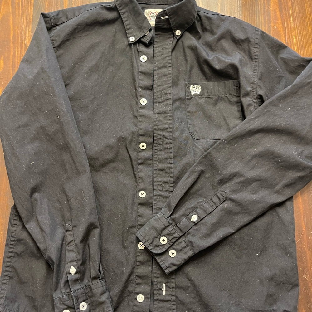 Boys black Cinch shirt. Size L 12
